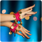 Preview: Hüfttuch Fasching Karneval orientalischer Tanzgürtel Münzgürtel Bollywood Tanz Tanzaufführung Bühnenschmuck Accessoire Bauchtanzkostüm Bauchtanzkleid Bauchtanztuch Faschingskostüm